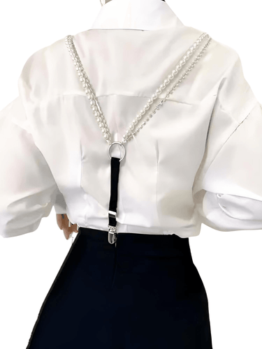 Pearl Rhinestone Suspenders For Women -, Suspenders , Drestiny , Australia, Black, Canada, Gender_Women, Suspenders, United Kingdom, United States, White , Drestiny , www.shopdrestiny.com